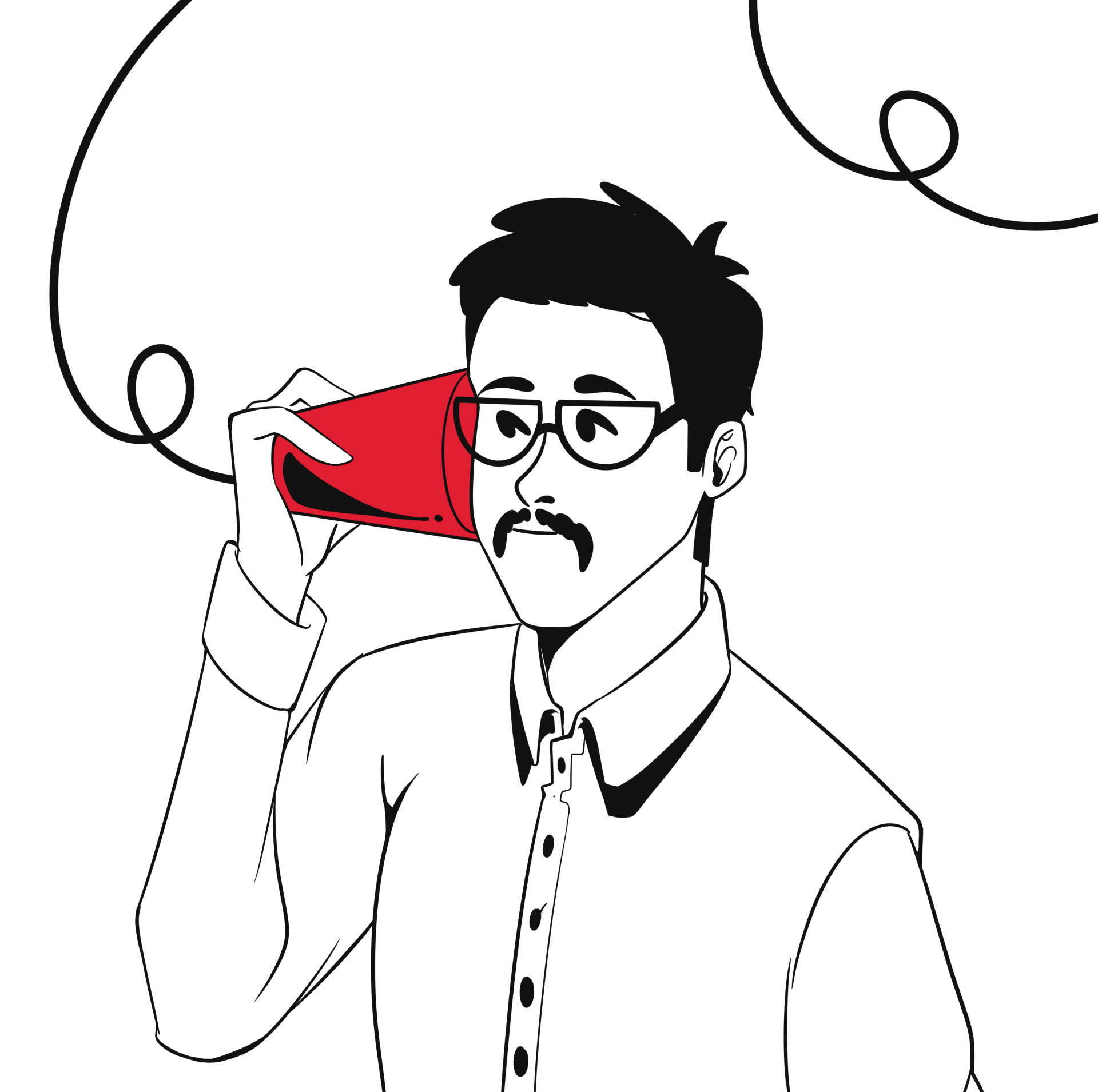 Contact illustration for mobile