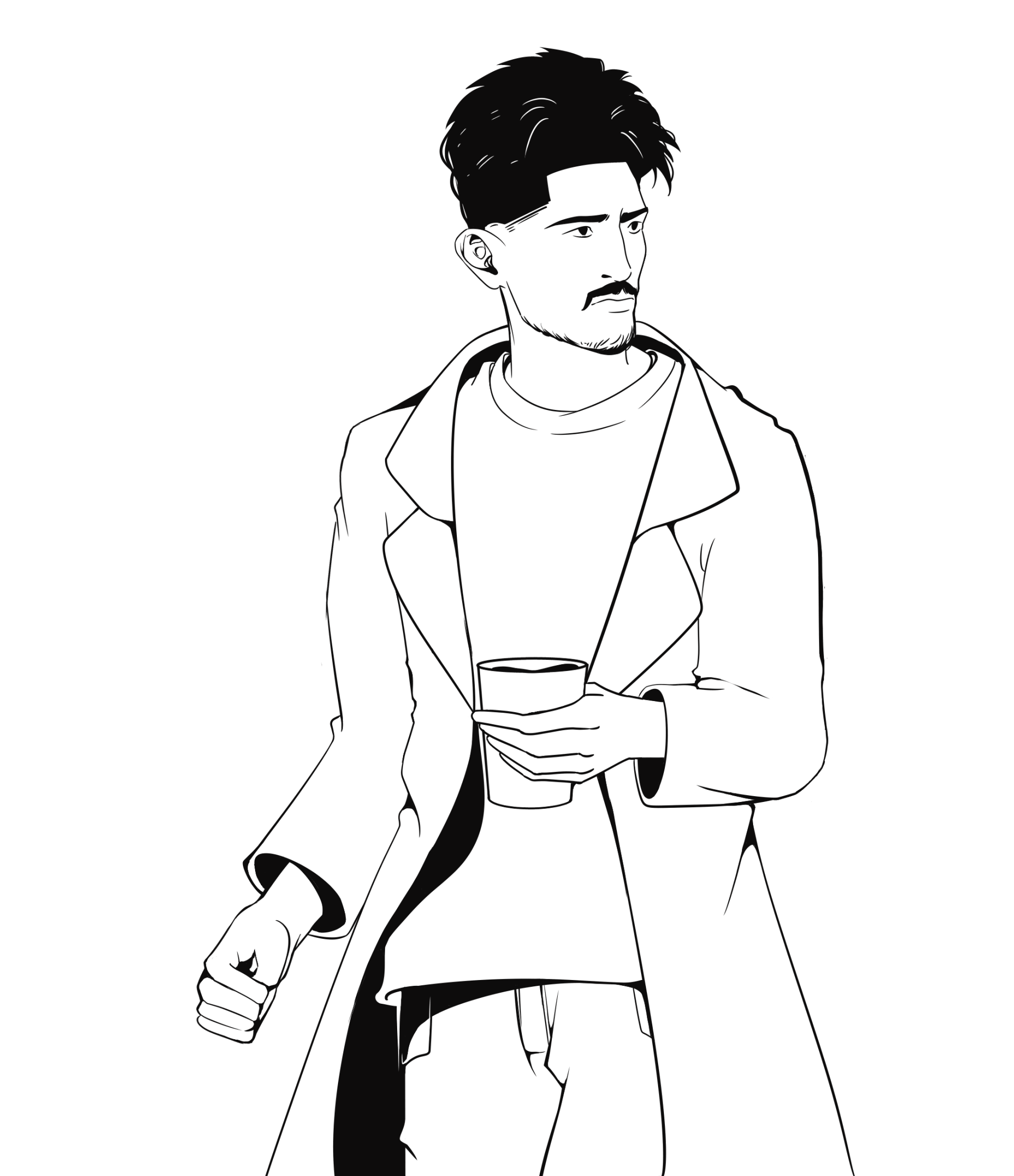 رسم توضيحي لشخص